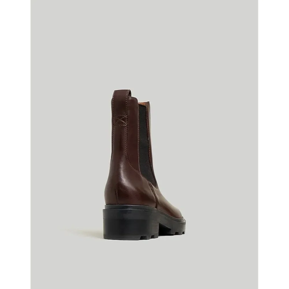 Madewell The Wyckoff Chelsea Lugsole Boot in Chocolate Raisin - Picture 3 of 8